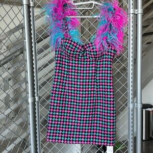 BNWT AREA NYC fur dress